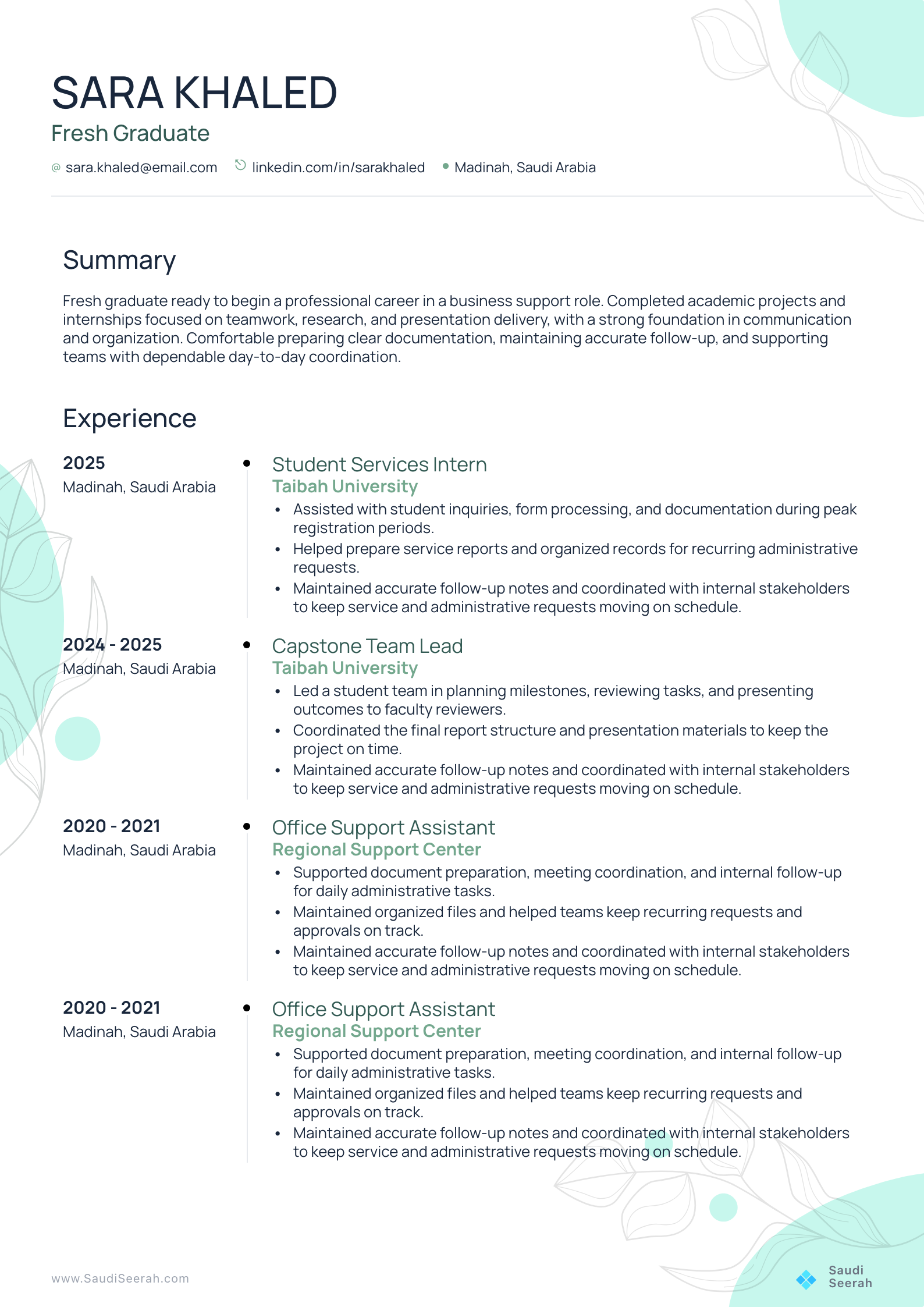 Fresh Graduate preview