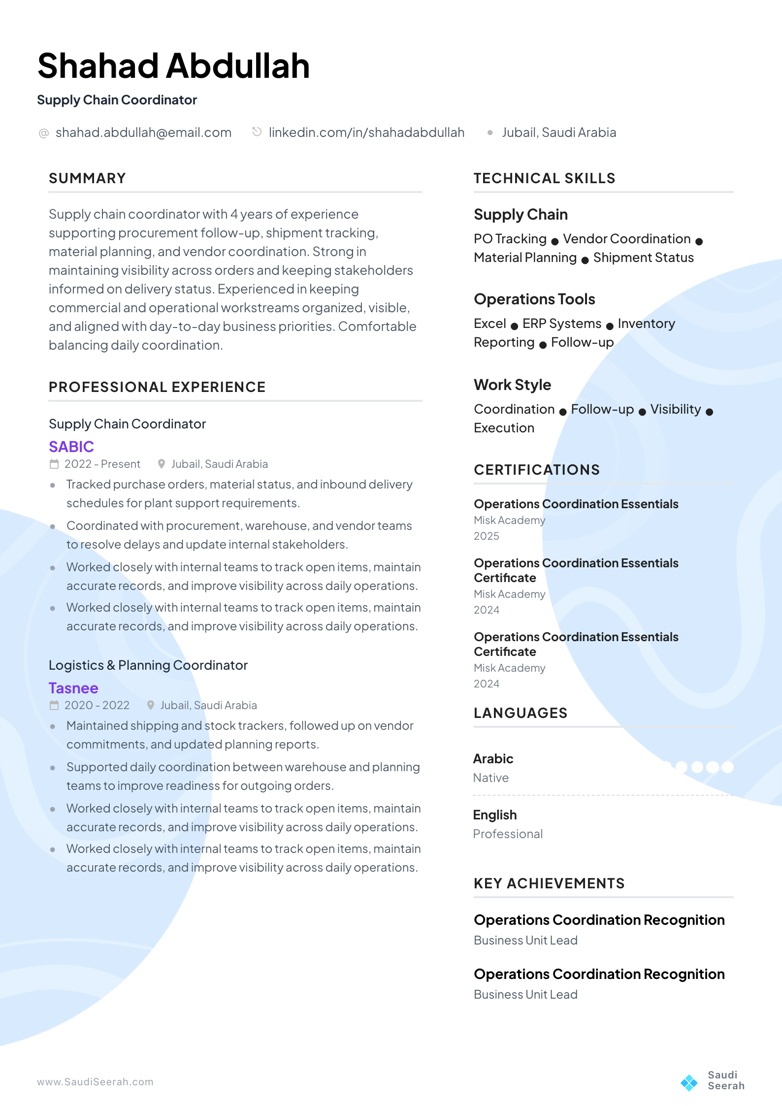 Supply Chain Coordinator preview