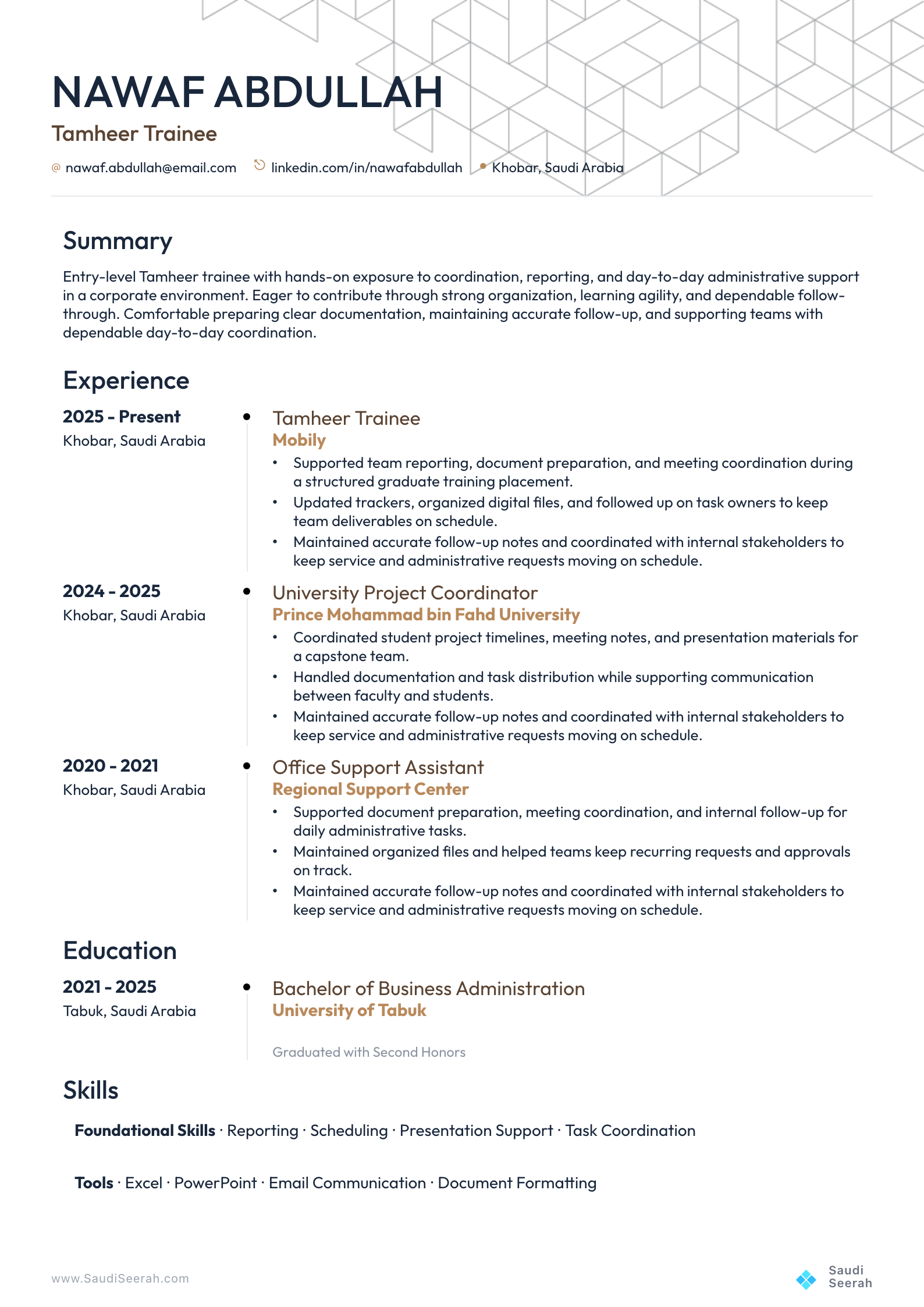 Tamheer Trainee preview